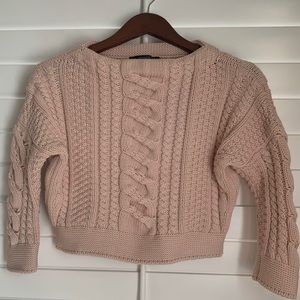 MaxMara Cropped Cable-knit Sweater